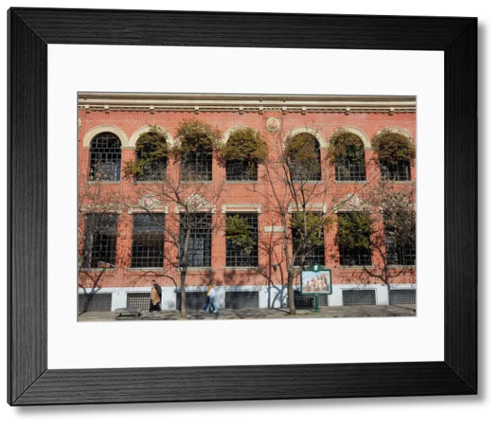 Framed Print : People walk in front of the main facade of the Buenos Aires Museum of Modern Art (MAMBA) in San Telmo, Buenos Aires, Argentina Framed Print : People walk in front of the main facade of the Buenos Aires Museum of Modern Art (MAMBA) in San Telmo, Buenos Aires, Argentina