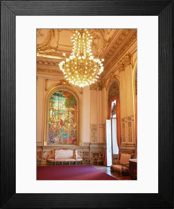 Framed Print : The Golden Room of the Teatro Colon Opera House, San Nicolas, Buenos Aires, Argentina