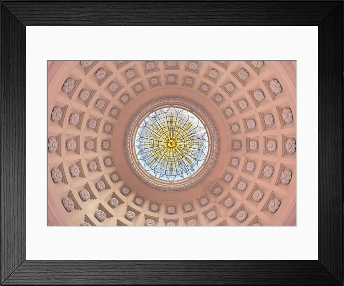 Framed Print : Interior dome vitreaux of the Buenos Aires City Legislature Palace, Monserrat, Buenos Aires, Argentina