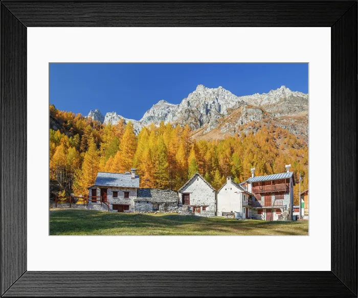 Framed Print : Alpe Devero, Baceno, Alpe Veglia and Alpe Devero natural park, province of Verbano-Cusio-Ossola, Piedmont, italy