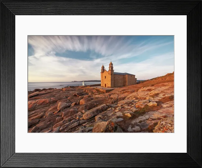 Framed Print : Santuario de Virxe da Barca, municipality of Muxia, Galicia, Spain (MR) Framed Print : Santuario de Virxe da Barca, municipality of Muxia, Galicia, Spain (MR)