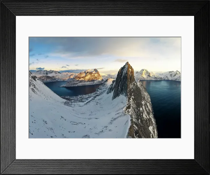 Framed Print : Segla mountain during a winter sunset, Senja, Norway Framed Print : Segla mountain during a winter sunset, Senja, Norway