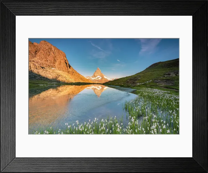 Framed Print : Matterhorn reflected in Riffelsee Lake (Zermatt, Canton of Valais, Visp, Switzerlan) Framed Print : Matterhorn reflected in Riffelsee Lake (Zermatt, Canton of Valais, Visp, Switzerlan)
