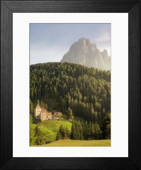 Framed Print : The castel gardena and the sasso Lungo peak at sunset, Selva di Val Gardena, Bolzano, South Tyrol, Italy Framed Print : The castel gardena and the sasso Lungo peak at sunset, Selva di Val Gardena, Bolzano, South Tyrol, Italy