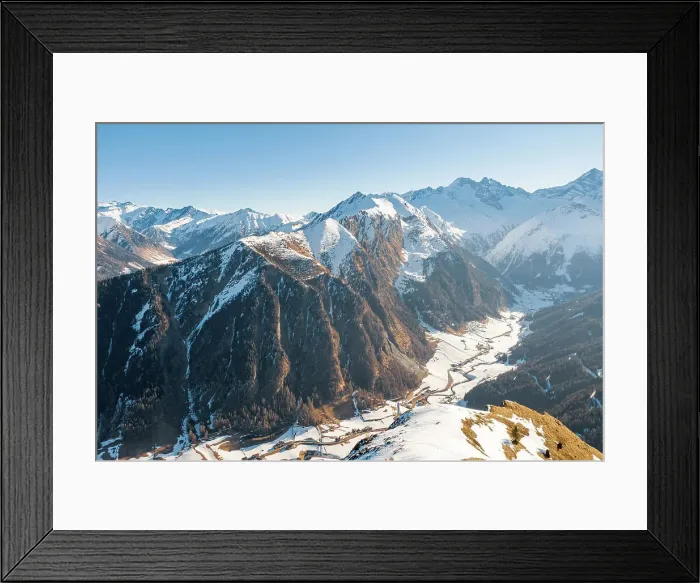 Framed Print : Aerial view of the Vals Valley as seen from the nearby of Padauner Kogel, Valsertal, Tyrol, Austria, Europe Framed Print : Aerial view of the Vals Valley as seen from the nearby of Padauner Kogel, Valsertal, Tyrol, Austria, Europe