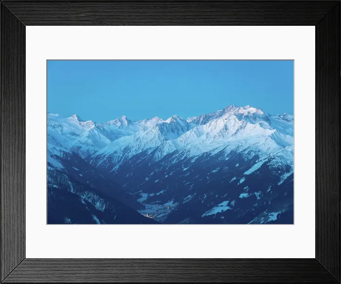Framed Print : The Stubai Alps and Neustift im Stubaital as seen from the Patscherkofel mountain on an early winter morning, Innsbruck Land, Tyrol, Austria, Europe Framed Print : The Stubai Alps and Neustift im Stubaital as seen from the Patscherkofel mountain on an early winter morning, Innsbruck Land, Tyrol, Austria, Europe