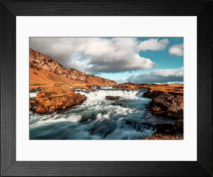 Framed Print : river rapids, Iceland, Western Europe Framed Print : river rapids, Iceland, Western Europe