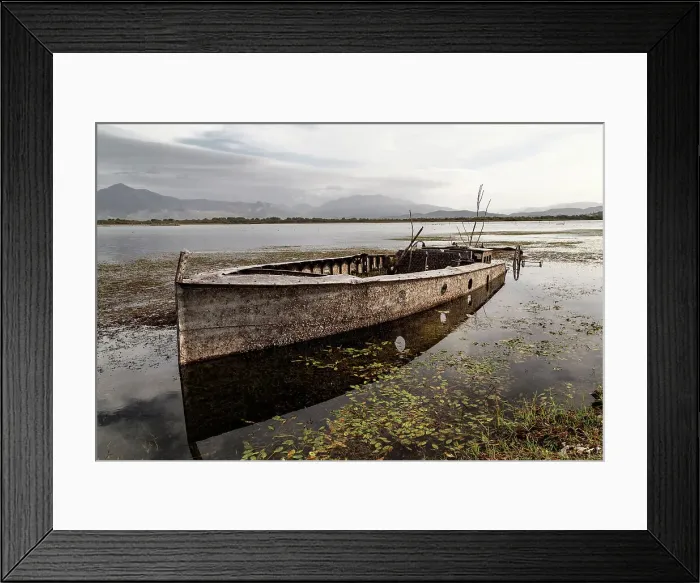 Framed Print : Abandoned boat in shkodra, northern Albany, albany, Eastern Europe, Europe Framed Print : Abandoned boat in shkodra, northern Albany, albany, Eastern Europe, Europe