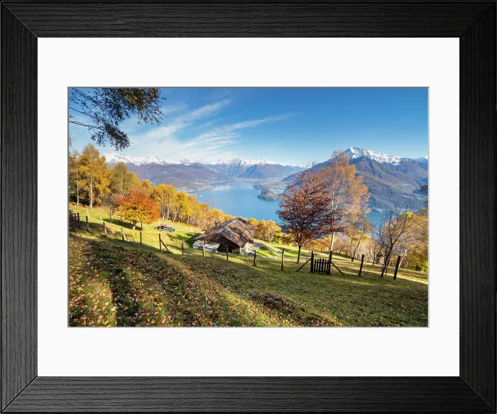 Framed Print : Bregagno mount with Como lake in background during autumn. Cremia, Como district, Lombardy, Alps, Italy Framed Print : Bregagno mount with Como lake in background during autumn. Cremia, Como district, Lombardy, Alps, Italy