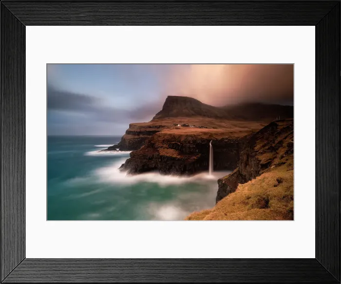 Framed Print : Gasadalur, Vagar island, Isole Faer Oer, Faroe Islands, Denmark Framed Print : Gasadalur, Vagar island, Isole Faer Oer, Faroe Islands, Denmark