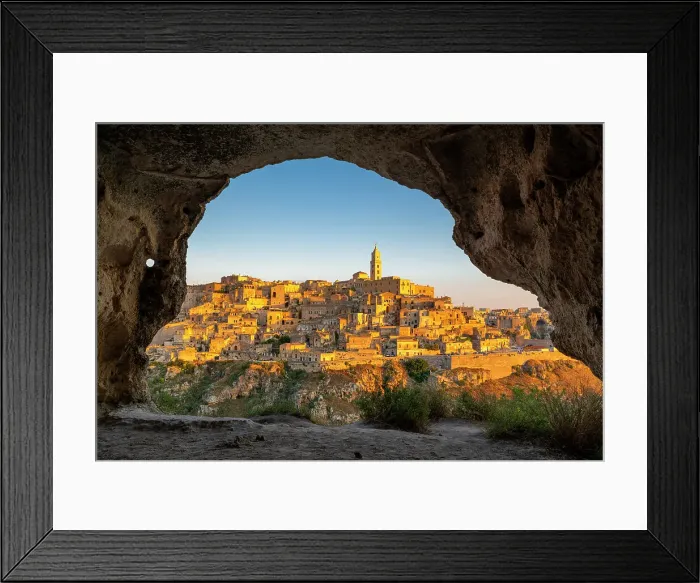 Framed Print : Matera, Basilicata, Italy, Europe. Sunrise in Matera Framed Print : Matera, Basilicata, Italy, Europe. Sunrise in Matera