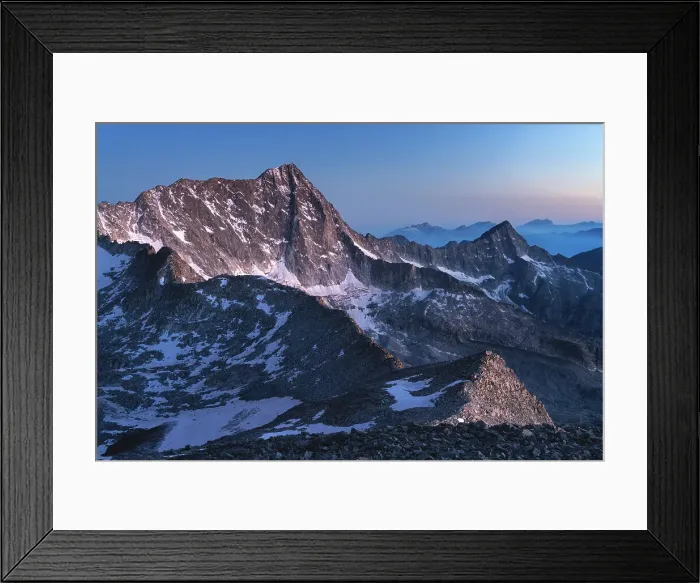 Framed Print : landscape of Adamello park from Venerocolo peak in Vallecamonica, Brescia province in Lombardy district, Italy
