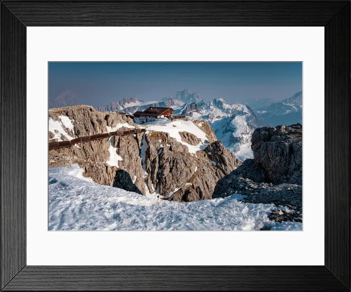 Framed Print : Lagazuoi Hut, Falzarego Pass, Cortina d'Ampezzo, Dolomiti, Dolomites, Belluno, Veneto, Italy Framed Print : Lagazuoi Hut, Falzarego Pass, Cortina d'Ampezzo, Dolomiti, Dolomites, Belluno, Veneto, Italy