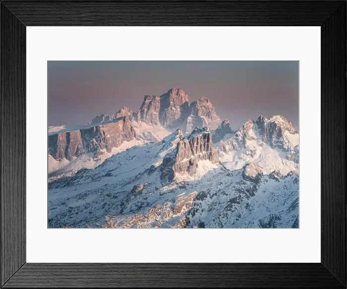 Framed Print : Pelmo and Averau during a foggy sunset, Falzarego Pass, Cortina d'Ampezzo, Dolomiti, Dolomites, Belluno, Veneto, Italy Framed Print : Pelmo and Averau during a foggy sunset, Falzarego Pass, Cortina d'Ampezzo, Dolomiti, Dolomites, Belluno, Veneto, Italy