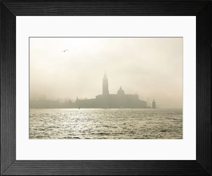Framed Print : San Giorgio Maggiore in the mist. Venice, Veneto, Italy, Europe Framed Print : San Giorgio Maggiore in the mist. Venice, Veneto, Italy, Europe
