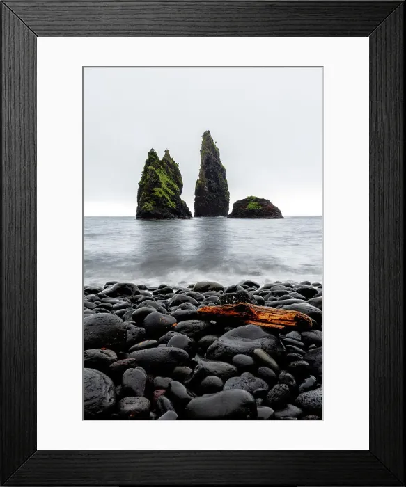 Framed Print : Rock formation and black stone beach of Alagoa bay, Santa Cruz das Flores municipality, Flores Island (Ilha das Flores), Azores archipelago, Portugal Framed Print : Rock formation and black stone beach of Alagoa bay, Santa Cruz das Flores municipality, Flores Island (Ilha das Flores), Azores archipelago, Portugal