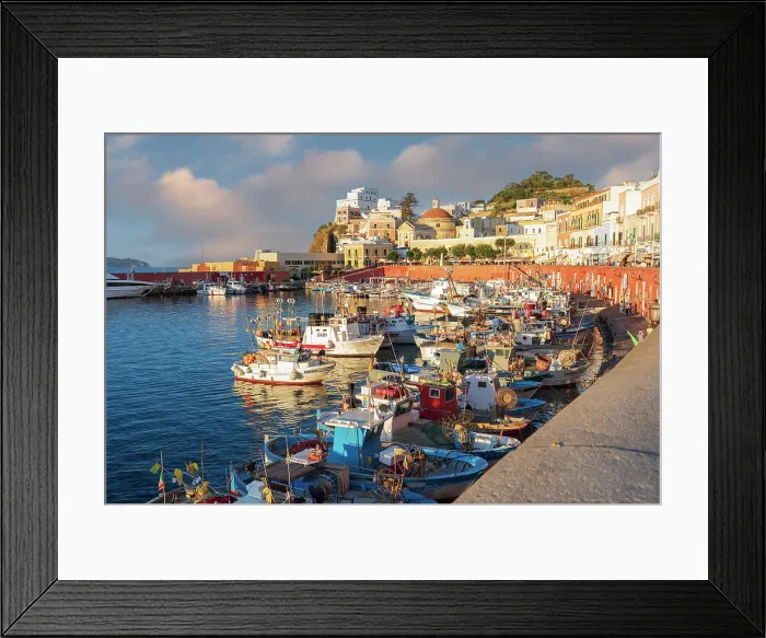 Framed Print : Ponza with colourful houses and boats overlooking the harbour, Ponza island, Archipelago Pontino, Latina province, Lazio, Italy Framed Print : Ponza with colourful houses and boats overlooking the harbour, Ponza island, Archipelago Pontino, Latina province, Lazio, Italy