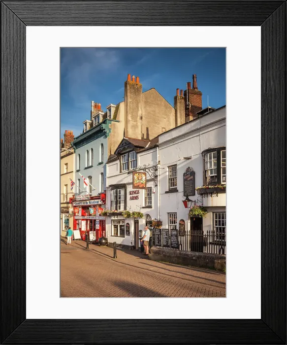 Framed Print : Row of houses on Weymouth Harbour, Dorset, England