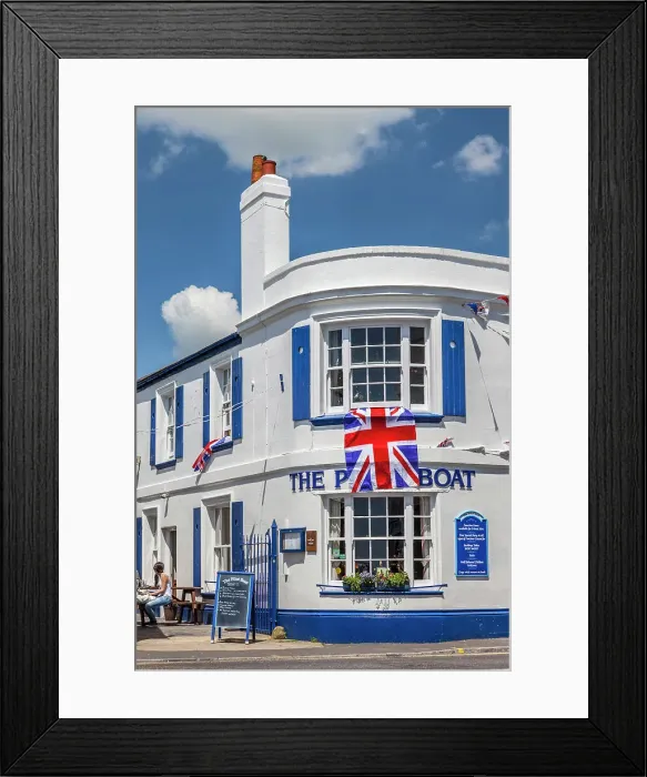 Framed Print : Pubs in the seaside resort of Lyme Regis, Dorset, England Framed Print : Pubs in the seaside resort of Lyme Regis, Dorset, England