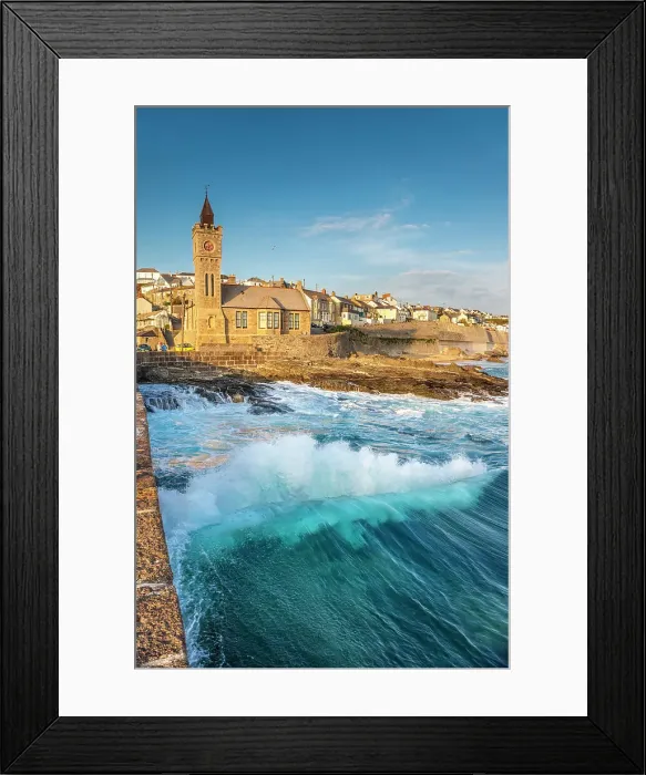 Framed Print : Church on the Quay in Porthleven, Cornwall, England