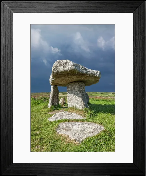 Framed Print : Lanyon Quoit megalithic formation, Penwith Peninsula, Cornwall, England Framed Print : Lanyon Quoit megalithic formation, Penwith Peninsula, Cornwall, England