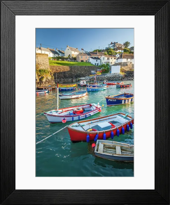 Framed Print : The little harbor at Coverack, Lizard Peninsula, Cornwall, England Framed Print : The little harbor at Coverack, Lizard Peninsula, Cornwall, England