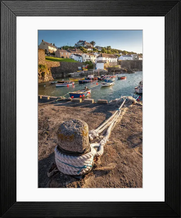 Framed Print : The little harbor at Coverack, Lizard Peninsula, Cornwall, England Framed Print : The little harbor at Coverack, Lizard Peninsula, Cornwall, England
