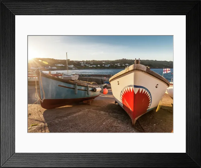 Framed Print : Boats in Coverack Harbour, Lizard Peninsula, Cornwall, England Framed Print : Boats in Coverack Harbour, Lizard Peninsula, Cornwall, England