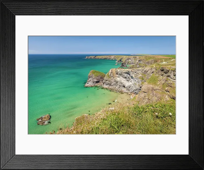 Framed Print : Coastal Bedruthan Steps at Padstow, Cornwall, England Framed Print : Coastal Bedruthan Steps at Padstow, Cornwall, England