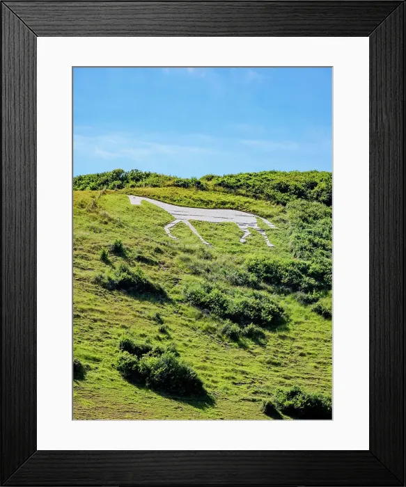 Framed Print : Litlington White Horse, Litlington, Wealden District, East Sussex, England, United Kingdom