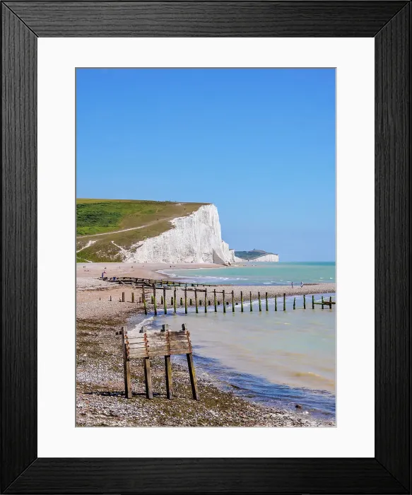Framed Print : Cuckmere Haven Beach and Seven Sisters Cliffs, East Sussex, England, United Kingdom Framed Print : Cuckmere Haven Beach and Seven Sisters Cliffs, East Sussex, England, United Kingdom
