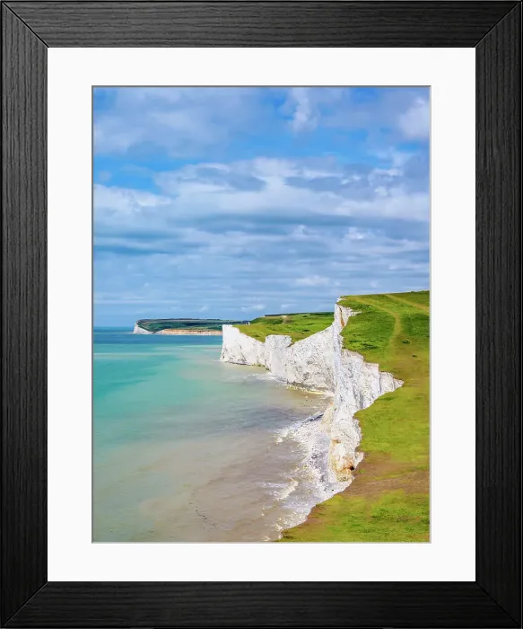 Framed Print : Seven Sisters Cliffs, East Sussex, England, United Kingdom Framed Print : Seven Sisters Cliffs, East Sussex, England, United Kingdom