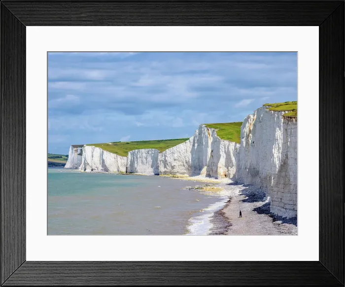 Framed Print : Seven Sisters Cliffs, elevated view, Birling Gap, East Sussex, England, United Kingdom Framed Print : Seven Sisters Cliffs, elevated view, Birling Gap, East Sussex, England, United Kingdom