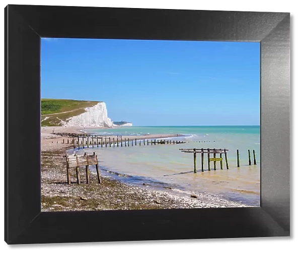 Cuckmere Haven Beach and Seven Sisters Cliffs, East Sussex, England, United Kingdom