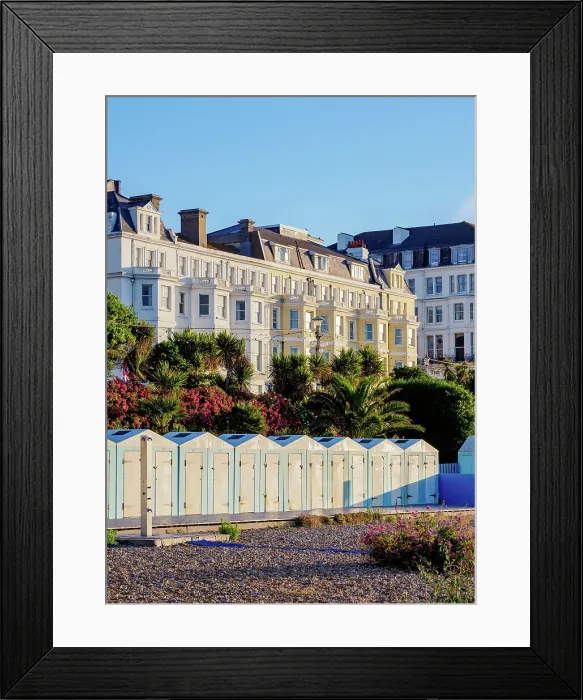 Framed Print : Beach Huts at the Waterfront, Eastbourne, East Sussex, England, United Kingdom Framed Print : Beach Huts at the Waterfront, Eastbourne, East Sussex, England, United Kingdom
