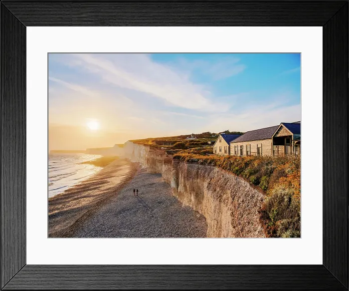 Framed Print : Seven Sisters Cliffs at sunset, Birling Gap, East Sussex, England, United Kingdom Framed Print : Seven Sisters Cliffs at sunset, Birling Gap, East Sussex, England, United Kingdom