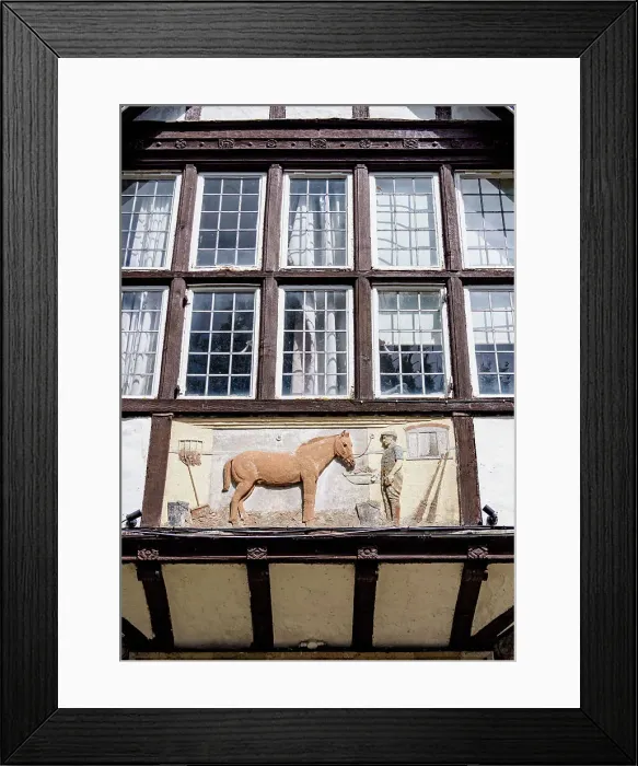 Framed Print : Horse & Groom Restaurant, detailed view, Polegate, Wealden District, East Sussex, England, United Kingdom