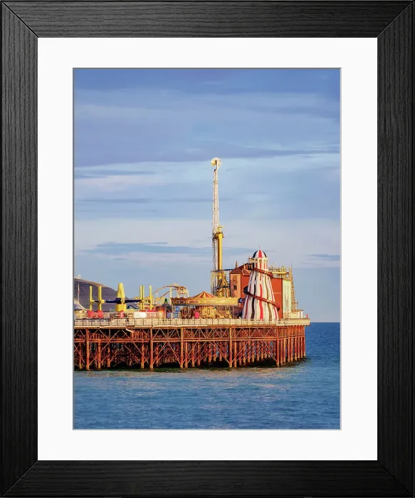 Framed Print : Brighton Palace Pier at sunset, City of Brighton and Hove, East Sussex, England, United Kingdom