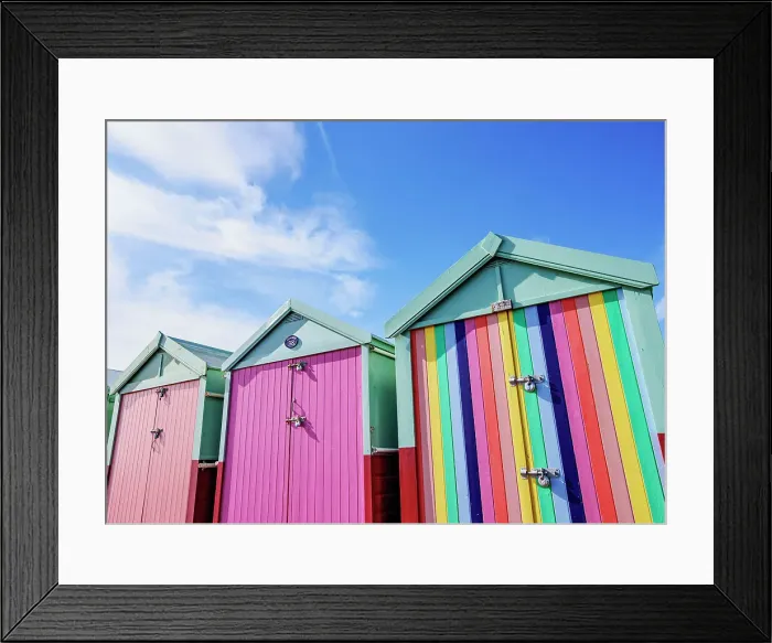 Framed Print : Row of Colourful Beach Huts, Hove, City of Brighton and Hove, East Sussex, England, United Kingdom Framed Print : Row of Colourful Beach Huts, Hove, City of Brighton and Hove, East Sussex, England, United Kingdom