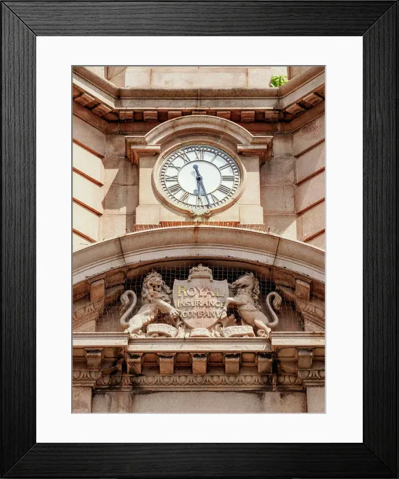 Framed Print : Former Royal Insurance Company Building, detailed view, North St, Brighton, City of Brighton and Hove, East Sussex, England, United Kingdom