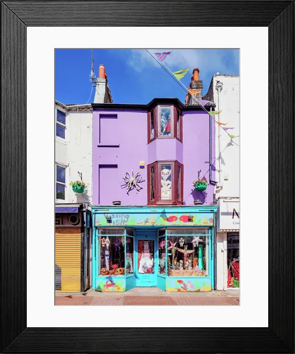 Framed Print : Kissing Fish Gift Shop, 18 Gardner St, Brighton, City of Brighton and Hove, East Sussex, England, United Kingdom Framed Print : Kissing Fish Gift Shop, 18 Gardner St, Brighton, City of Brighton and Hove, East Sussex, England, United Kingdom