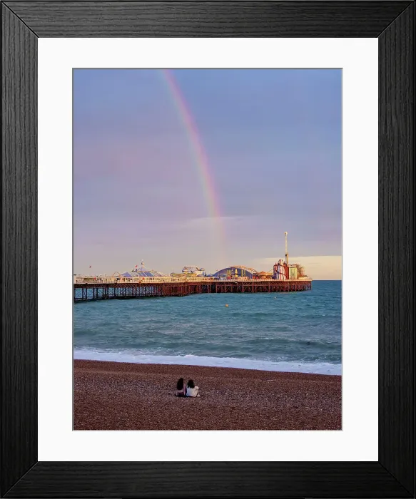 Framed Print : Rainbow over the Brighton Palace Pier, City of Brighton and Hove, East Sussex, England, United Kingdom Framed Print : Rainbow over the Brighton Palace Pier, City of Brighton and Hove, East Sussex, England, United Kingdom