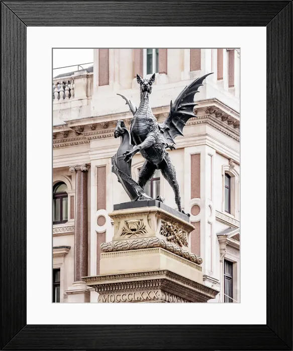 Framed Print : Dragon Sculpture, Temple Bar Memorial, London, England, United Kingdom Framed Print : Dragon Sculpture, Temple Bar Memorial, London, England, United Kingdom