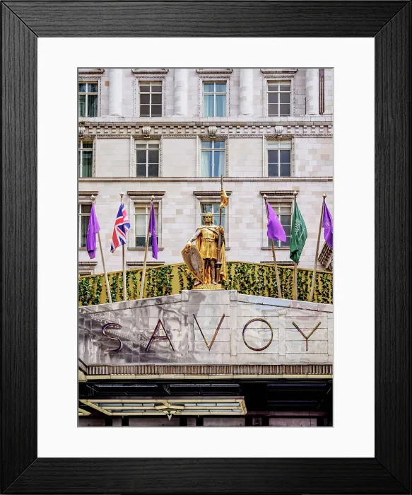Framed Print : The Savoy Hotel, detailed view, London, England, United Kingdom