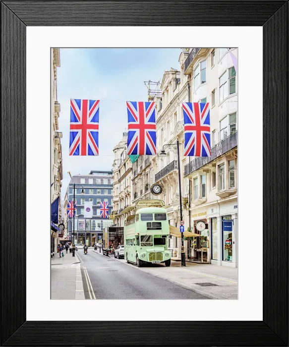 Framed Print : National Flags at Jermyn Street, London, England, United Kingdom Framed Print : National Flags at Jermyn Street, London, England, United Kingdom