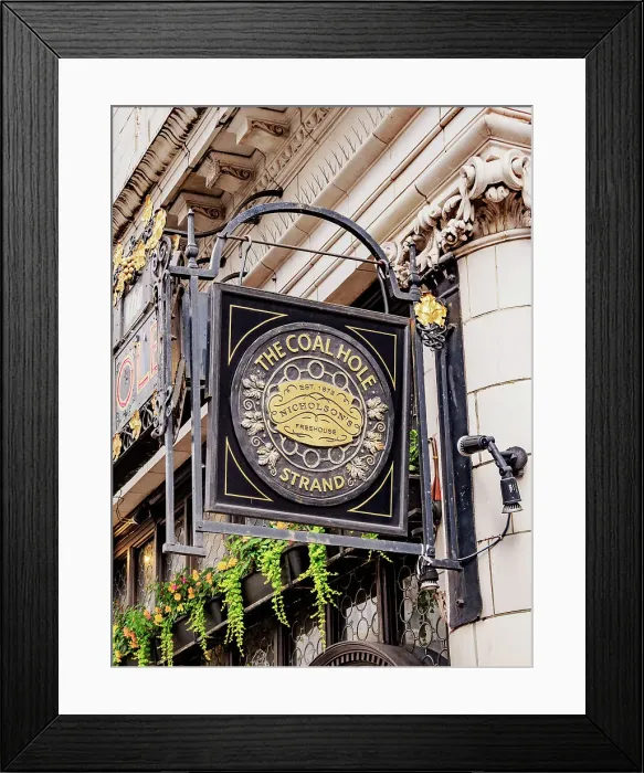 Framed Print : The Coal Hole Pub, detailed view, The Strand, London, England, United Kingdom Framed Print : The Coal Hole Pub, detailed view, The Strand, London, England, United Kingdom