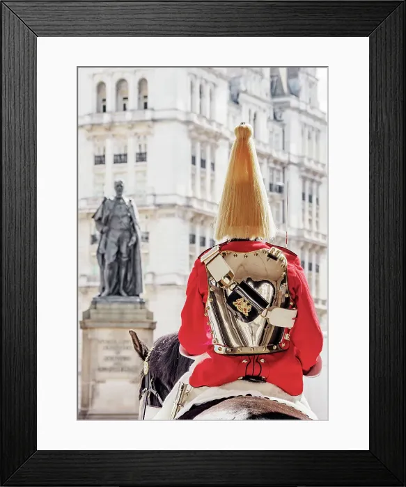 Framed Print : Life Guard mounted at Horse Guards, London, England, United Kingdom Framed Print : Life Guard mounted at Horse Guards, London, England, United Kingdom