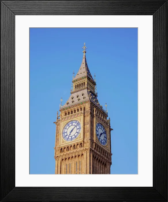 Framed Print : Big Ben, detailed view, Palace of Westminster, London, England, United Kingdom Framed Print : Big Ben, detailed view, Palace of Westminster, London, England, United Kingdom