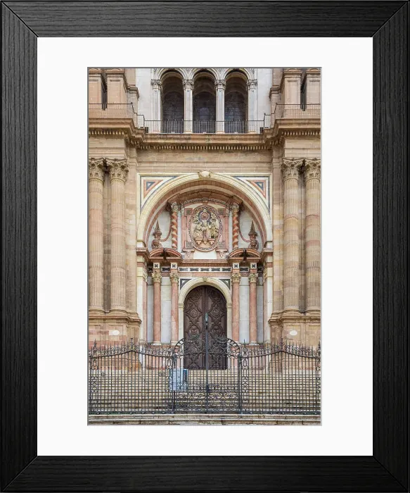 Framed Print : Cathedral, Plaza del Obispo, Malaga City, Andalusia, Spain