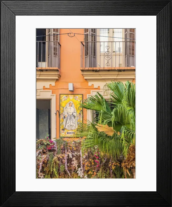 Framed Print : Wall mural in Malaga City, Andalusia, Spain Framed Print : Wall mural in Malaga City, Andalusia, Spain